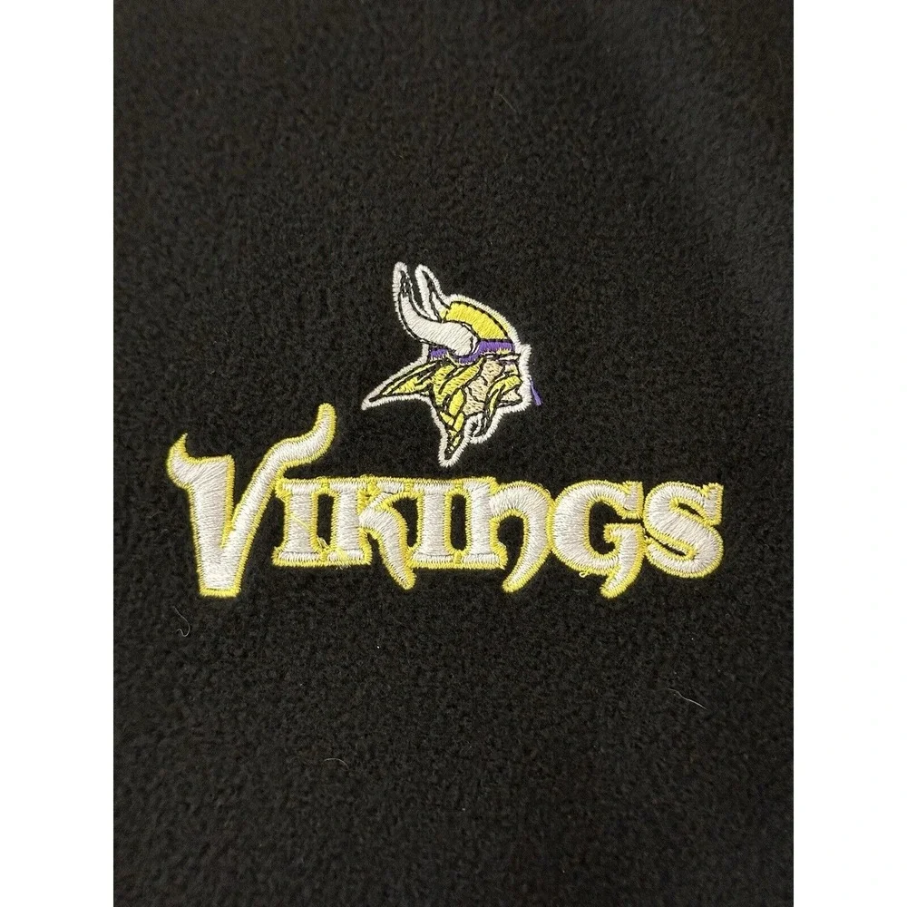 New MInnesota Viking‎ NFL Team Apparel Fleece Vest Jacket Mens Sz Medium Black